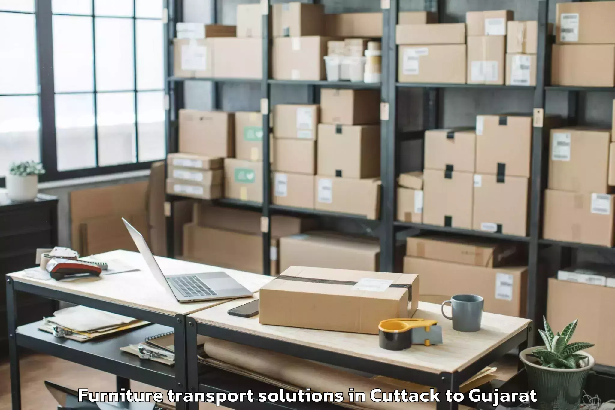 Quality Cuttack to Valsad Furniture Transport Solutions